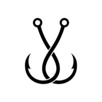 logotipo do anzol de pesca vetor