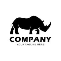 logotipo de vetor de rinoceronte