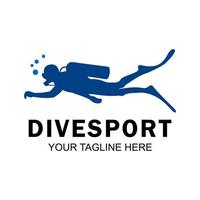 logotipo do motorista de mergulho vetor