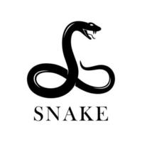 logotipo da cobra preta vetor