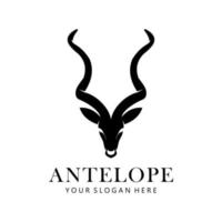 logotipo de cabeça de antílope vetor