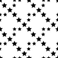 padrão sem emenda com estrelas pretas simples sobre fundo branco. imagem vetorial. vetor