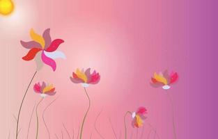 fundo colorido abstrato com flores. ilustração vetorial vetor