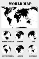 mapa do mundo. ilustração vetorial. vetor