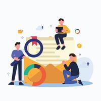 conceito de pessoas. ilustração vetorial de e-mail marketing, newsletter, publicidade online para design gráfico e web, apresentação de negócios e material de marketing. vetor