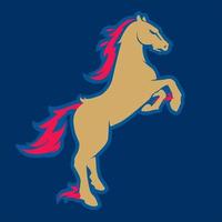 logotipo de esporte de cavalo selvagem vetor