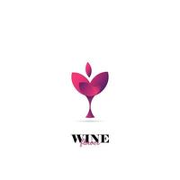 logotipo de vinho minimalista e elegante vetor