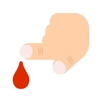 ícone multicolorido plano de amostra de sangue vetor