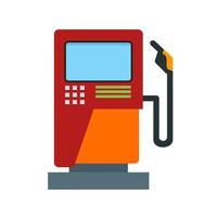 posto de gasolina plana ícone multicolorido vetor