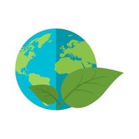 ícone multicolorido plano do mundo ecológico vetor