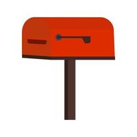 ícone multicolorido plano de caixa de correio vetor
