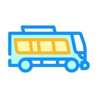 ônibus elétrico transporte público ícone de cor ilustração vetorial vetor