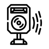 ilustração em vetor ícone de linha de dispositivo eletrônico de alto-falante