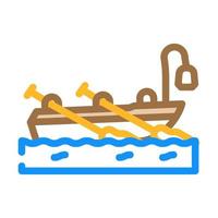 ilustração vetorial de ícone de cor de pirata de barco vetor