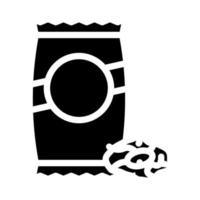 ilustração em vetor ícone glifo de macarrão nhoque