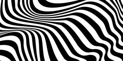fundo em movimento de onda abstrata preto e branco. vetor