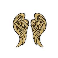 par de asas de anjo isoladas no fundo branco vetor