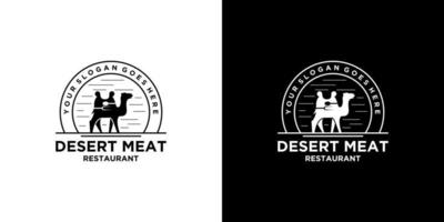 logotipo do camelo, referência para o logotipo do restaurante vetor