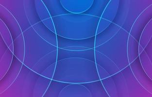 fundo abstrato da linha do círculo moderno com design de cor roxa e azul gradiente vetor