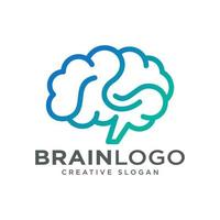modelo de vetor de design de logotipo de cérebro