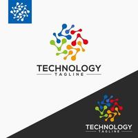 modelo de vetor de design de logotipo de tecnologia