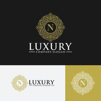 modelo de vetor de design de logotipo de luxo dourado