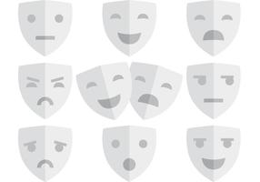 Vetores de máscara facial de teatro