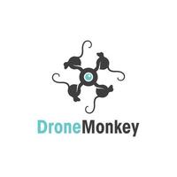 logotipo do macaco drone vetor