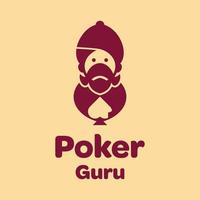 logotipo do guru do poker vetor