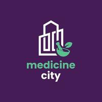logotipo da medicina da cidade vetor