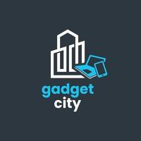 logotipo do gadget da cidade vetor