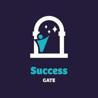 logotipo do portão de sucesso vetor