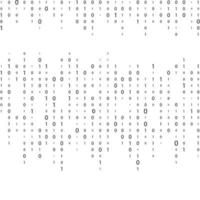 código binário zero uma matriz fundo branco lindo banner ilustração de design de papel de parede vetor