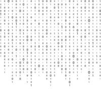 código binário zero uma matriz fundo branco lindo banner ilustração de design de papel de parede vetor