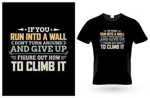 camiseta se você corre escalada vetor