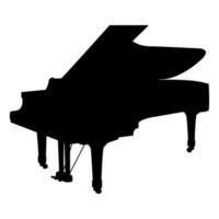 ícone de vetor de piano em um fundo branco. ilustração de instrumento musical de piano moderno.