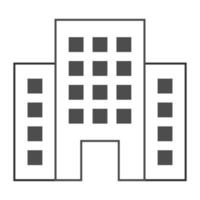 ícone de construção do hotel em fundo branco. ilustração vetorial. vetor