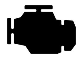 verifique o símbolo do motor em um fundo branco. ilustração em vetor ícone.