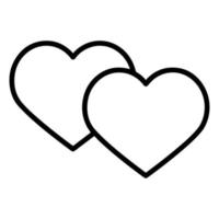 ícone de dois amor. elemento de amor pelo conceito móvel e aplicativos da web. ilustração vetorial. vetor