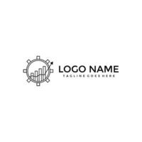 design de logotipo de gráfico de marketing de negócios vetor