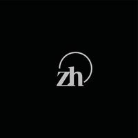 monograma do logotipo das iniciais zh vetor