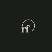 monograma do logotipo das iniciais rf vetor