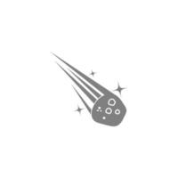 modelo de ilustração de design de logotipo de ícone de meteoro vetor