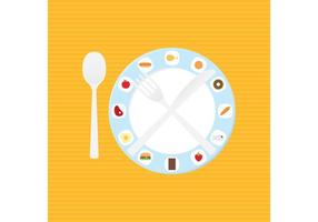 Dish and Food Dinner Table Setting Vector