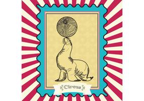 Cartão do selo do vetor do circo de Vitnage