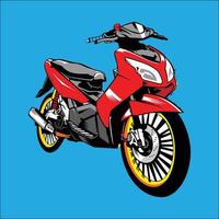 moto scooter vermelha vetor