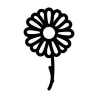 ilustração vetorial de ícone de linha de flor de camomila vetor
