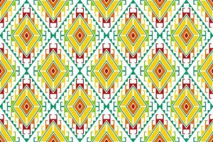 design de padrão sem emenda de têxtil étnico geométrico abstrato ikat. tecido asteca tapete mandala ornamentos têxteis decorações papel de parede. tribal boho nativo peru têxtil tradicional bordado vetor. vetor