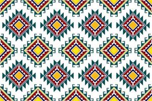 design de padrão sem emenda de têxtil étnico geométrico abstrato ikat. tecido asteca tapete mandala ornamentos têxteis decorações papel de parede. tribal boho nativo peru têxtil tradicional bordado vetor. vetor