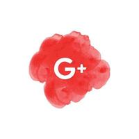 ícone de logotipo vetorial google plus em aquarela vetor